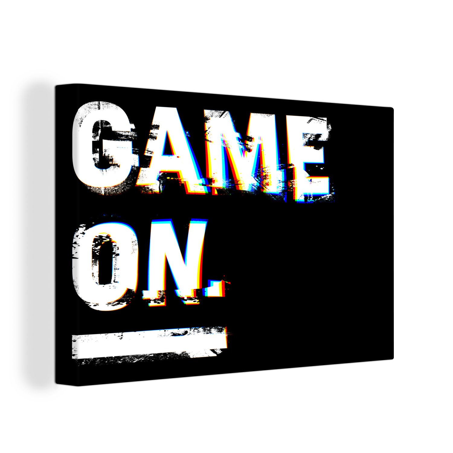 OneMillionCanvasses® Leinwandbild Spiel - Zitate - Gamer, (1 St), Wandbild Leinwandbilder, Aufhängefertig, Wanddeko, 30x20 cm