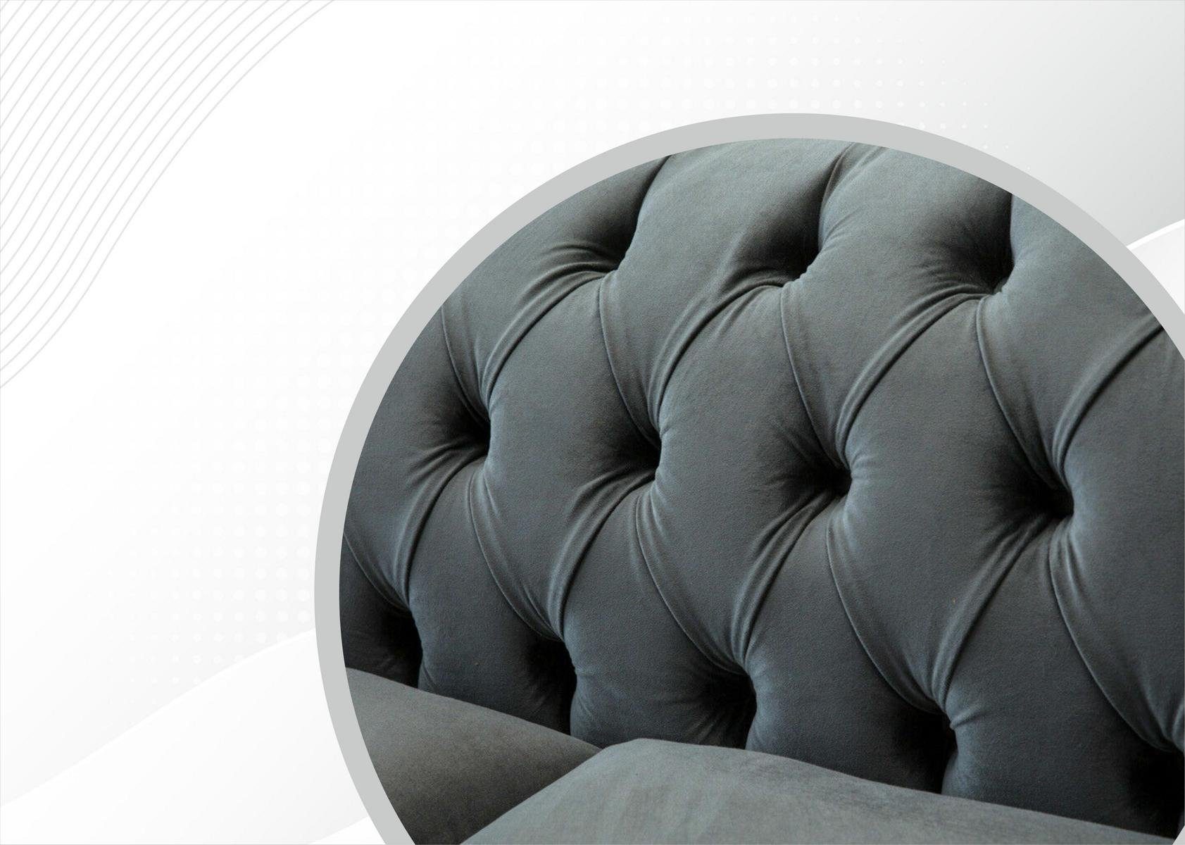 Chesterfield Sitzer Couch Chesterfield-Sofa, cm Sofa 2 200 Design JVmoebel
