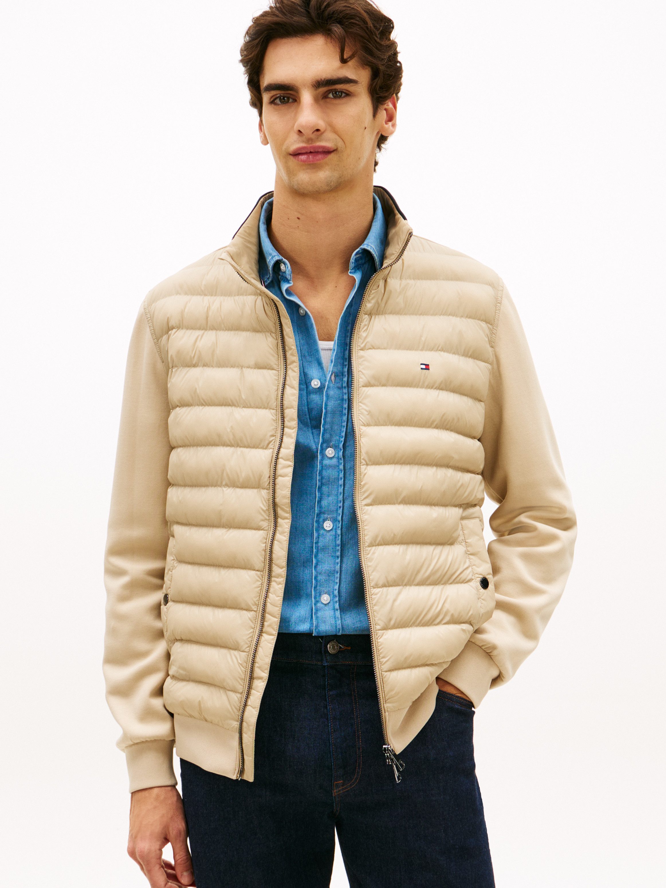 Tommy Hilfiger Steppjacke MIX MEDIA mit Stehkragen unifarben, casual, regul günstig online kaufen