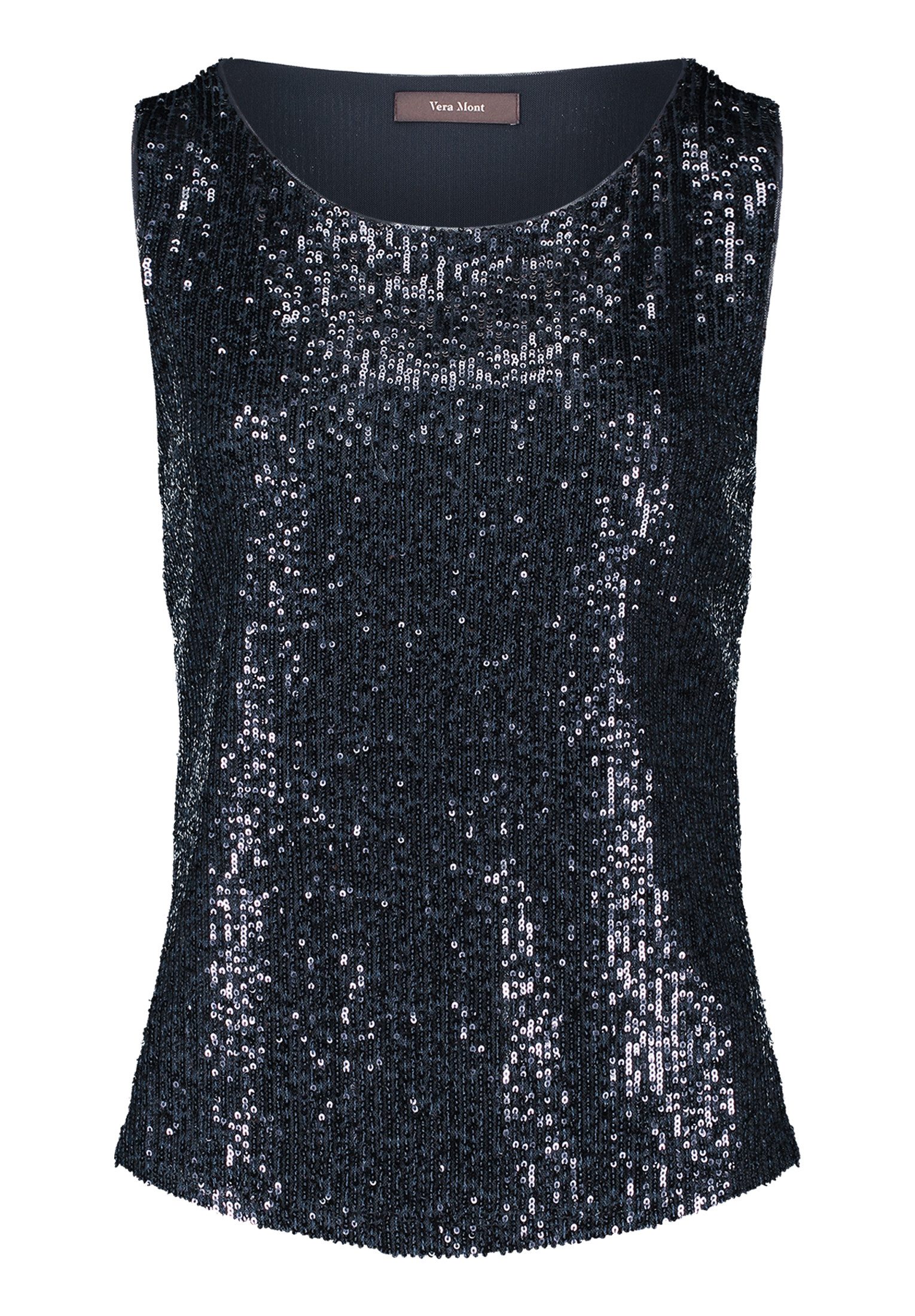 Vera Mont Blusentop Damen Pailletten-Top ohne Arm günstig online kaufen