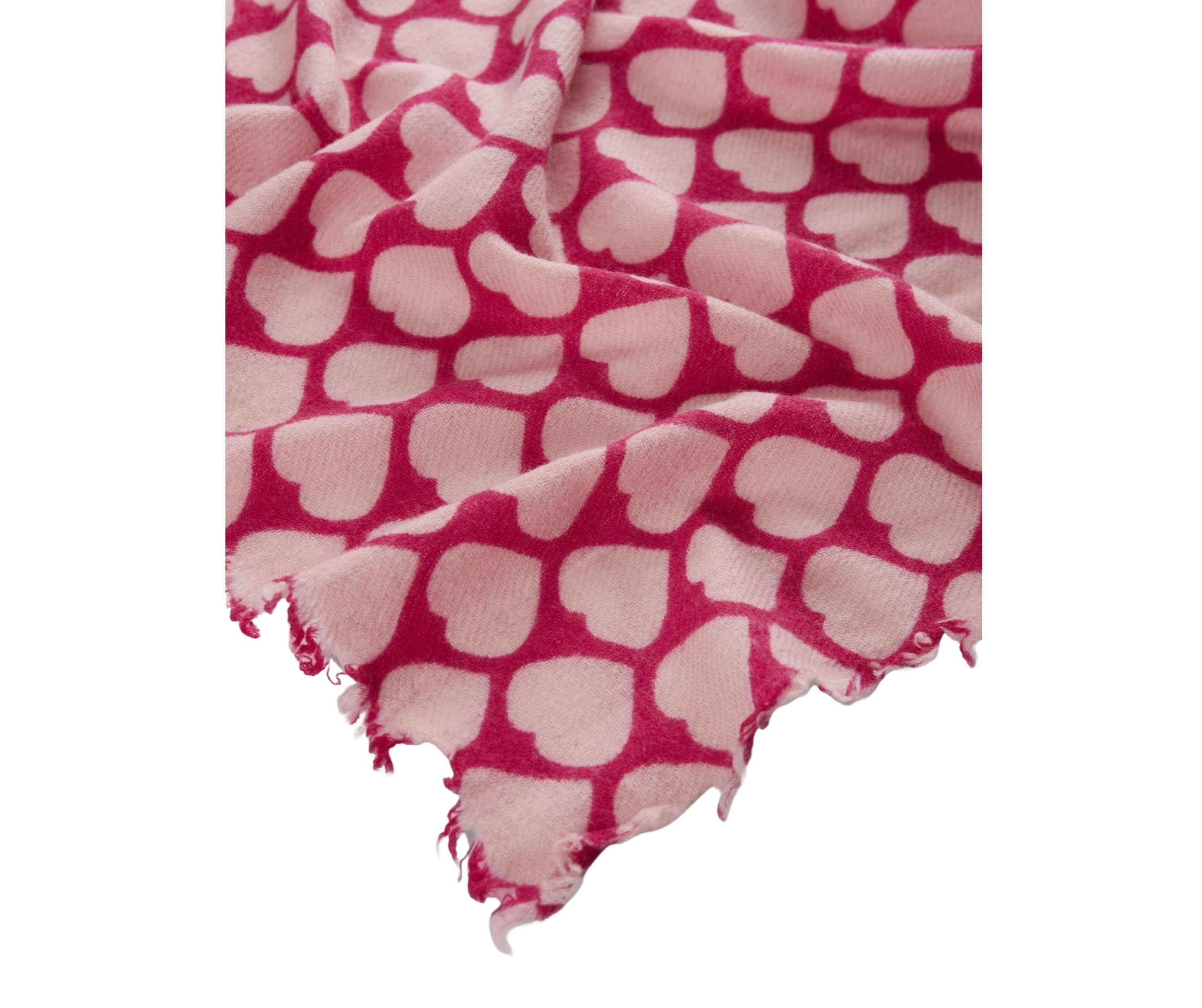 Herzchen-Muster, aus mit Kaschmir Schal Codello Kaschmirweich Wolle Modeschal und Codello