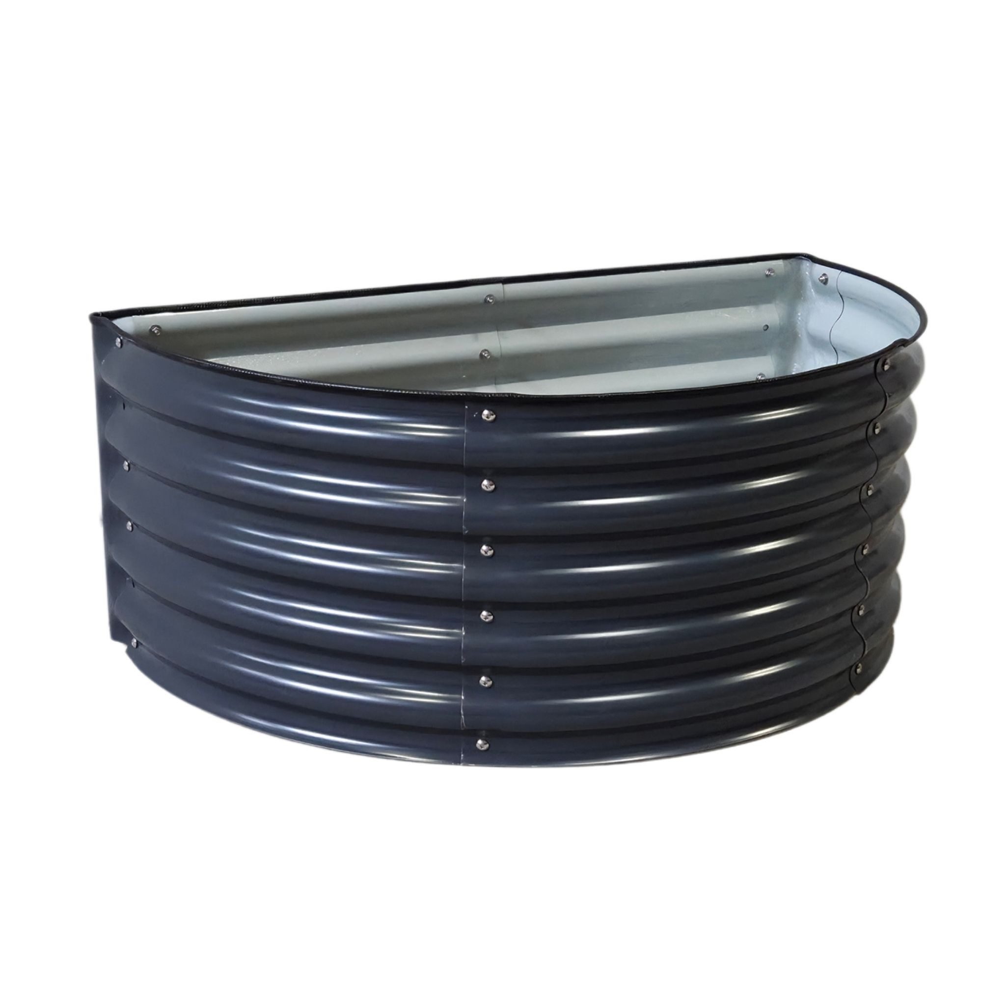 osoltus Hochbeet osoltus Hochbeet Gartenbeet Pflanzbeet halbrund aus Metall 105x60x43cm