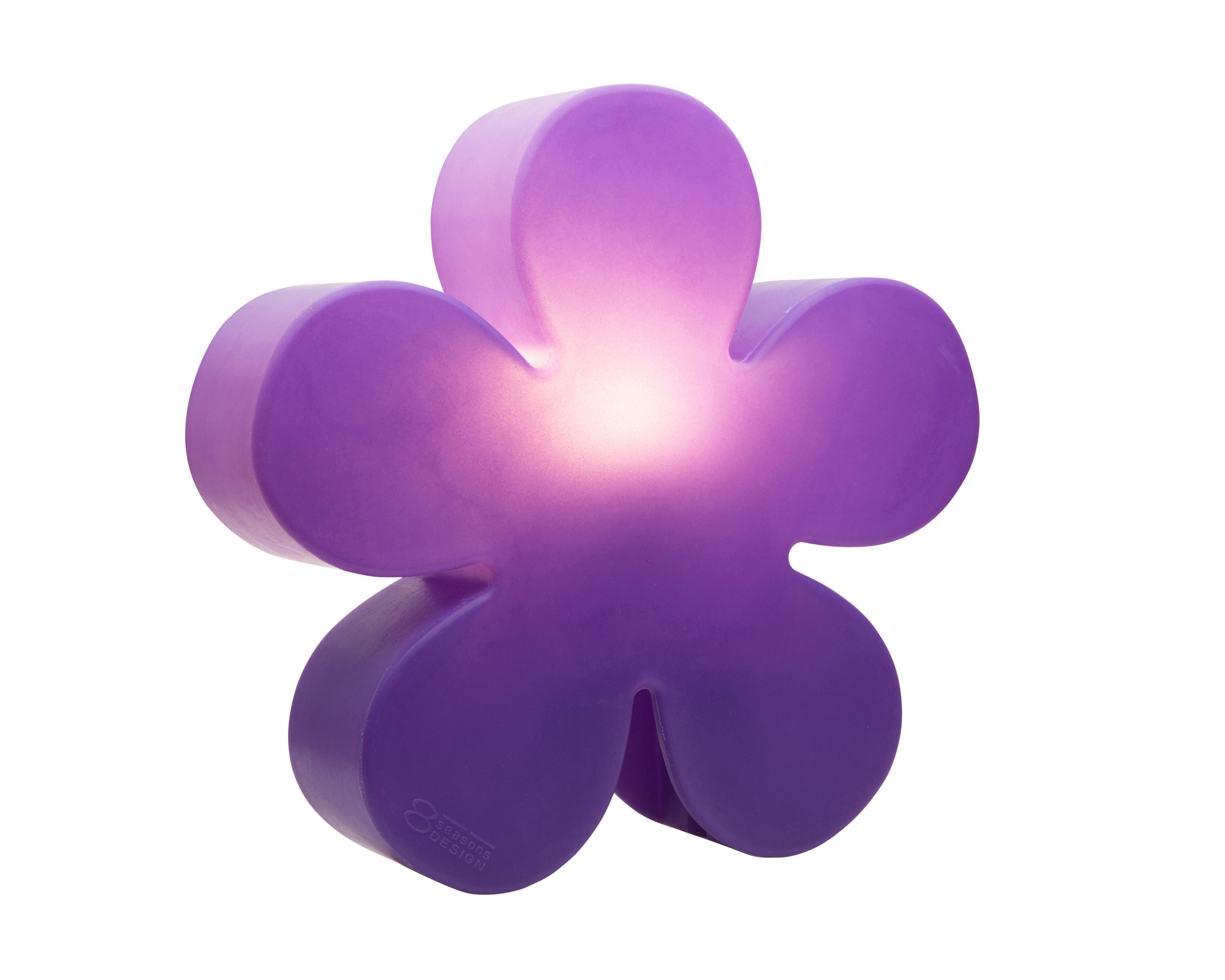 8 seasons design LED Gartenleuchte Shining Flower, LED wechselbar, E27-Fassung, warmweißes Licht, Dekolampe Garten (40cm, violett)