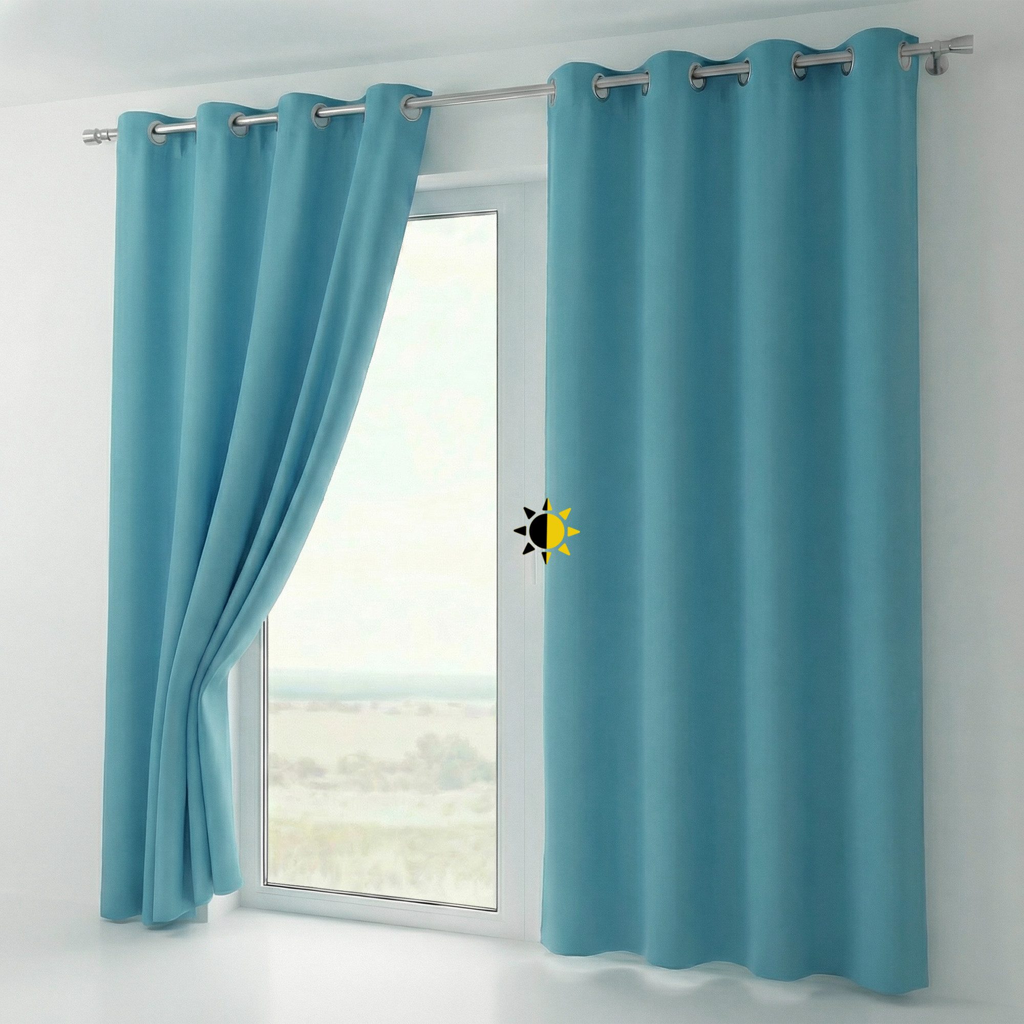 Beautex Verdunkelungsvorhang Verdunkelungsgardine Ösen Vorhang blickdicht abdunkelnd (1 St), Ösen, verdunkelnd