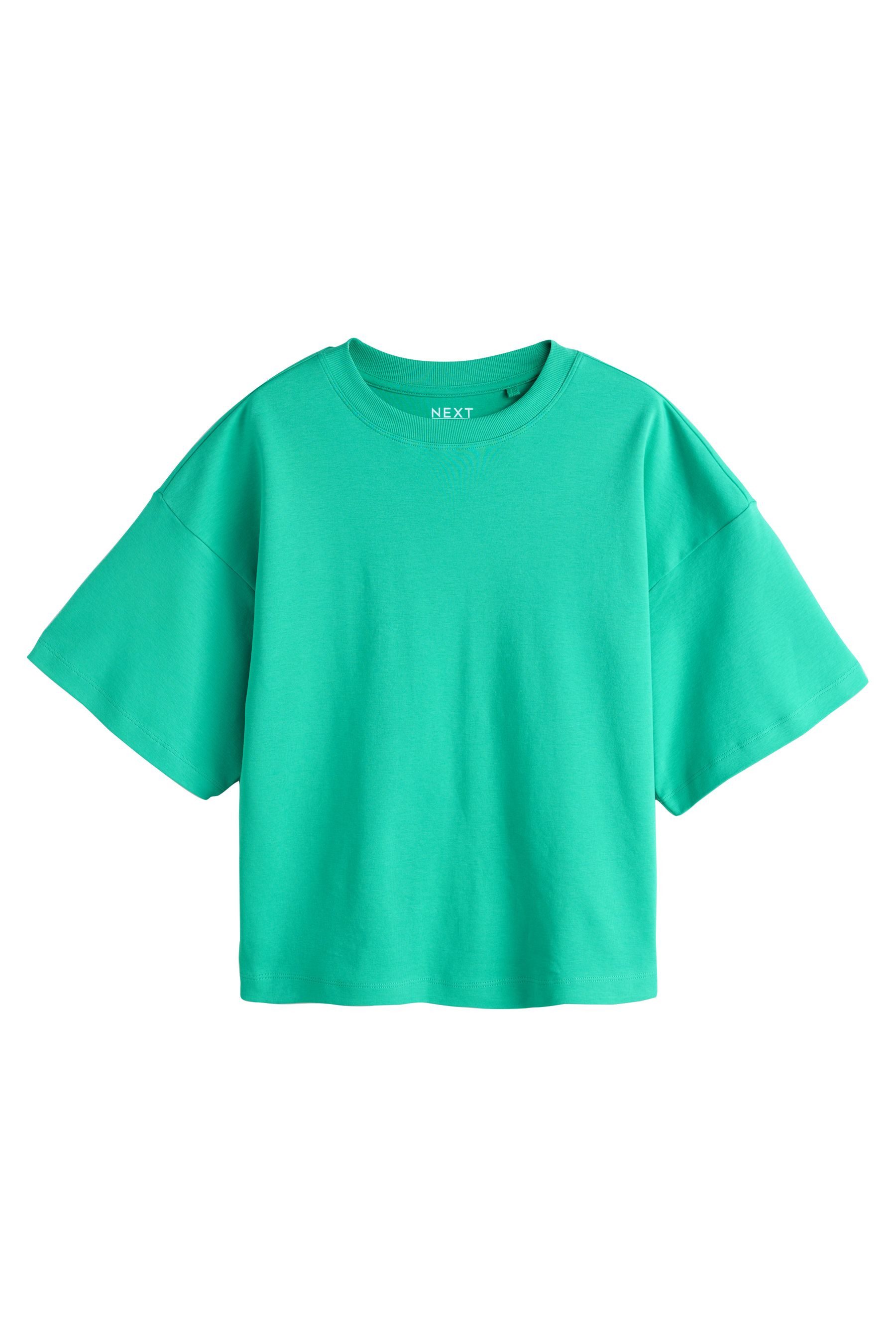 T-Shirt Kastiges Relaxed Fit Oversized-T-Shirt, Baumwolle