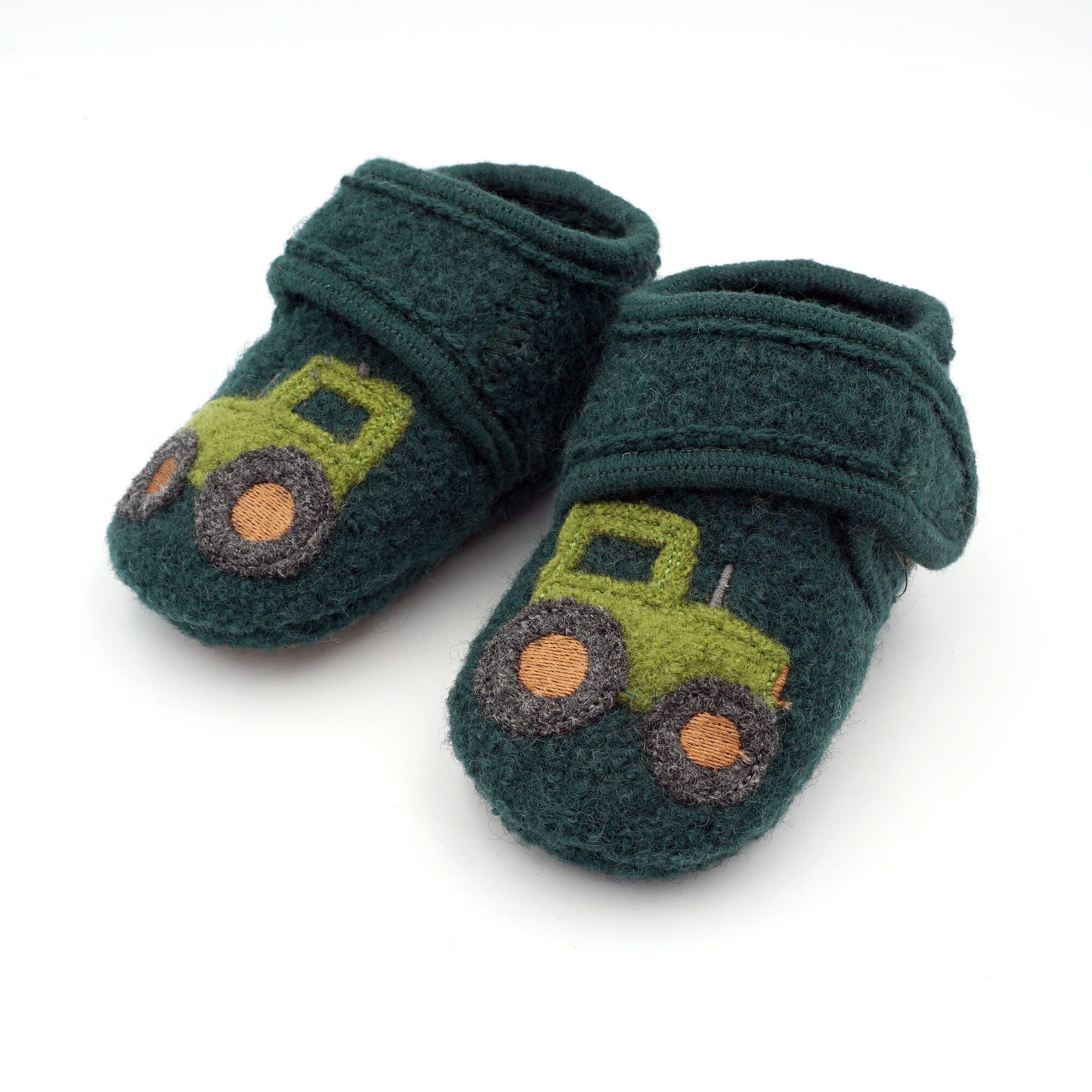 MAXIMO Ходунки Traktor Anti-Rutsch-Sohle, Klettverschluss Lauflernschuh Wollfleece