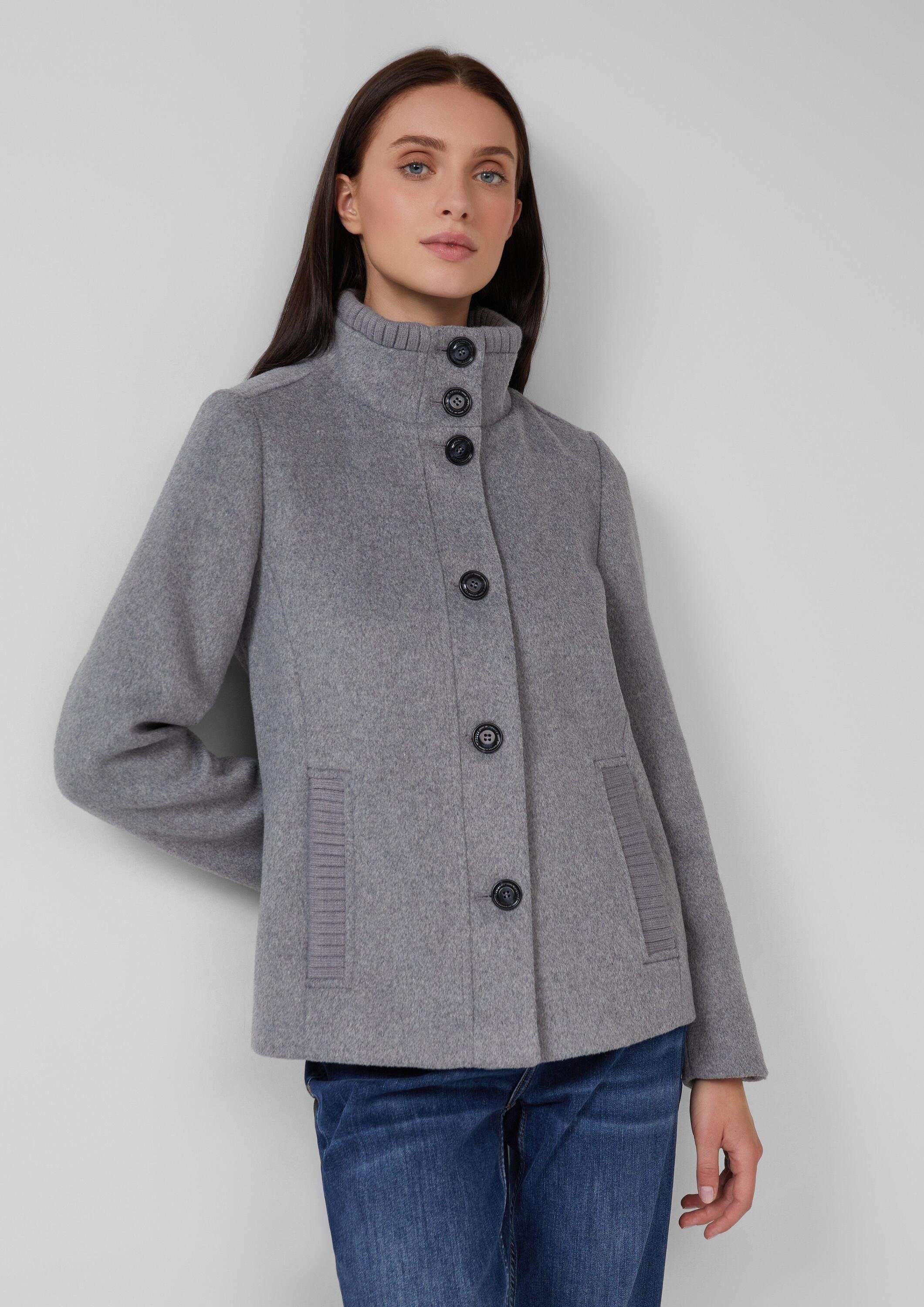 s.Oliver Funktionsjacke Outdoor-Jacke Jacke aus Wollmix mit Knopfleiste günstig online kaufen