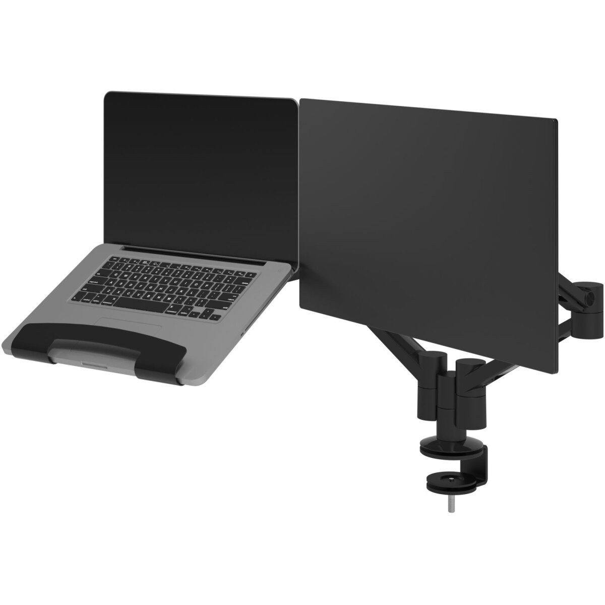 Dataflex Monitor-Halterung Doppel-Monitorarm Viewlite plus Bohrlochbefestigung 653 silber