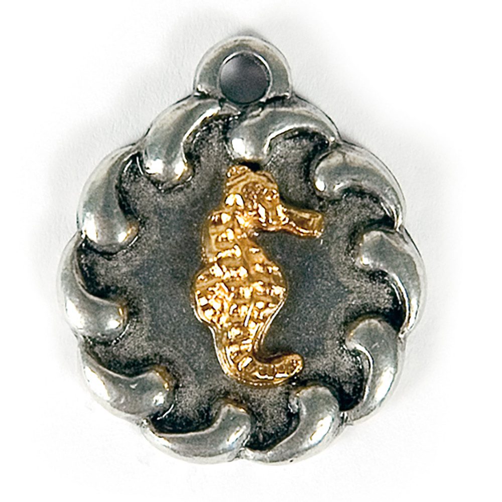HOPLO Kettenanhänger Das Seepferd - Glücksbringer Anhänger Schmuck - Glück - 23mm ?