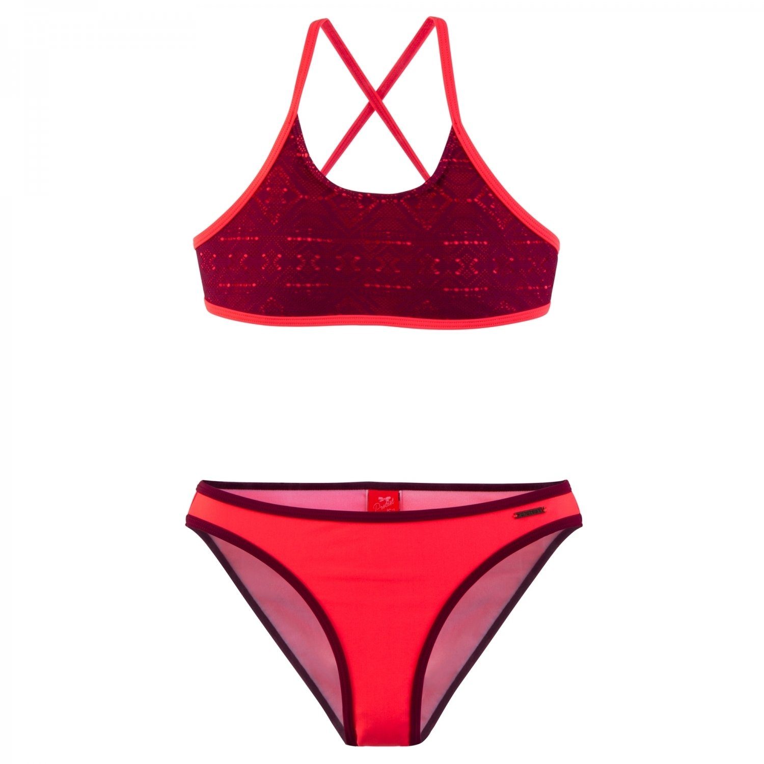 Protest Mädchen Triangel-Bikini PRTALFA JR – Nachhaltig, Mit Allover-Muster & Herausnehmbaren Cups