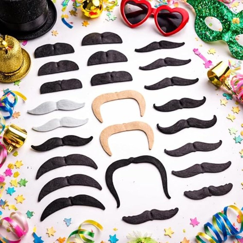 TK Gruppe Kostüm 36x selbstklebend Bärte mit div. Schnurrbart zu Fasching & Karneval