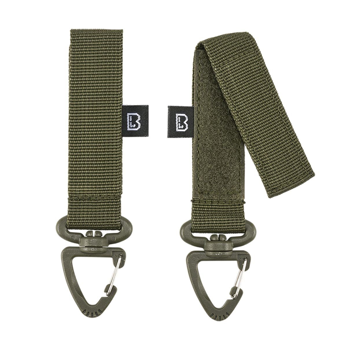 Brandit Karabiner mit Loop Pack) Brandit Oliv Gürtel-Karabiner (2er Molle