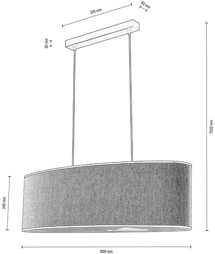 wechselbar, Made Leuchtmittel Pendellampe in mit Pendelleuchte andas Leinenschirm, Virrat, Europe