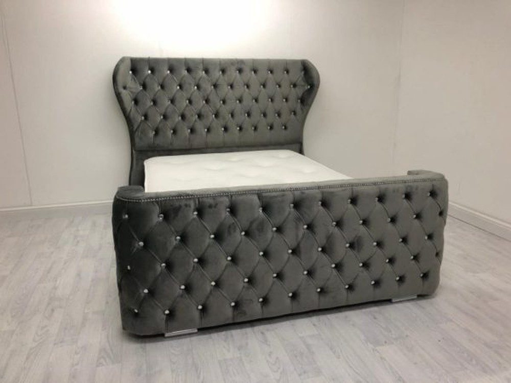 Polsterbett Chesterfield Schlafbett im eleganten englischen Design mit Polsterung