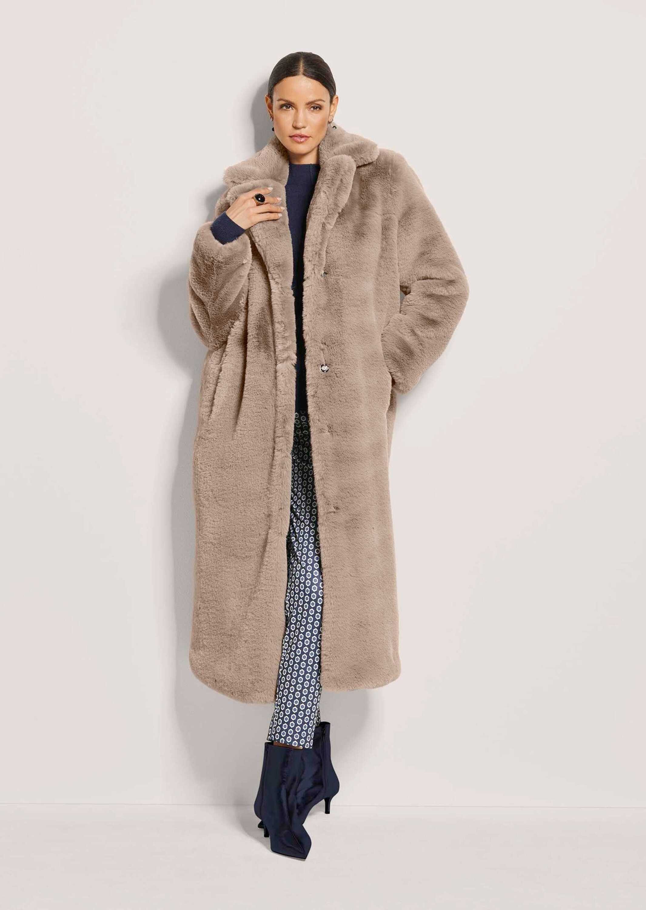 MADELEINE Kurzmantel Langer Faux-Fur-Mantel für Damen günstig online kaufen