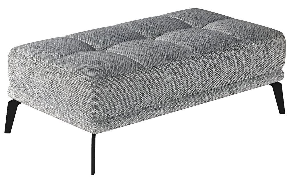 Polsterhocker Moderner Pouf in Blau mit stabilen Edelstahlfüßen und Polsterung