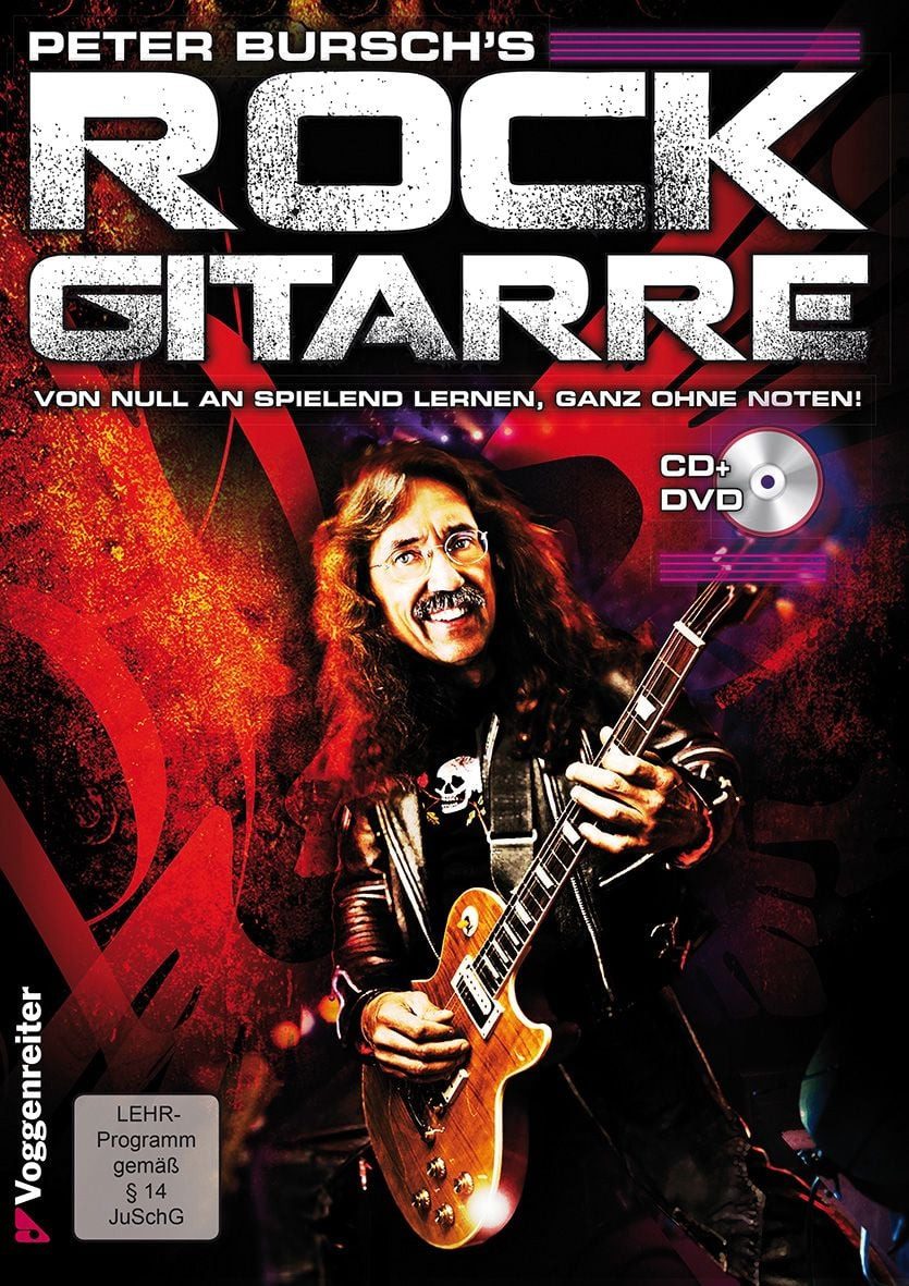 Peter Bursch's Rock Gitarre / Peter Bursch, Von Null an spielend lernen, ganz ohne Noten. Band 1 - neue überarbeitete Ausgabe - jetzt mit CD + DVD