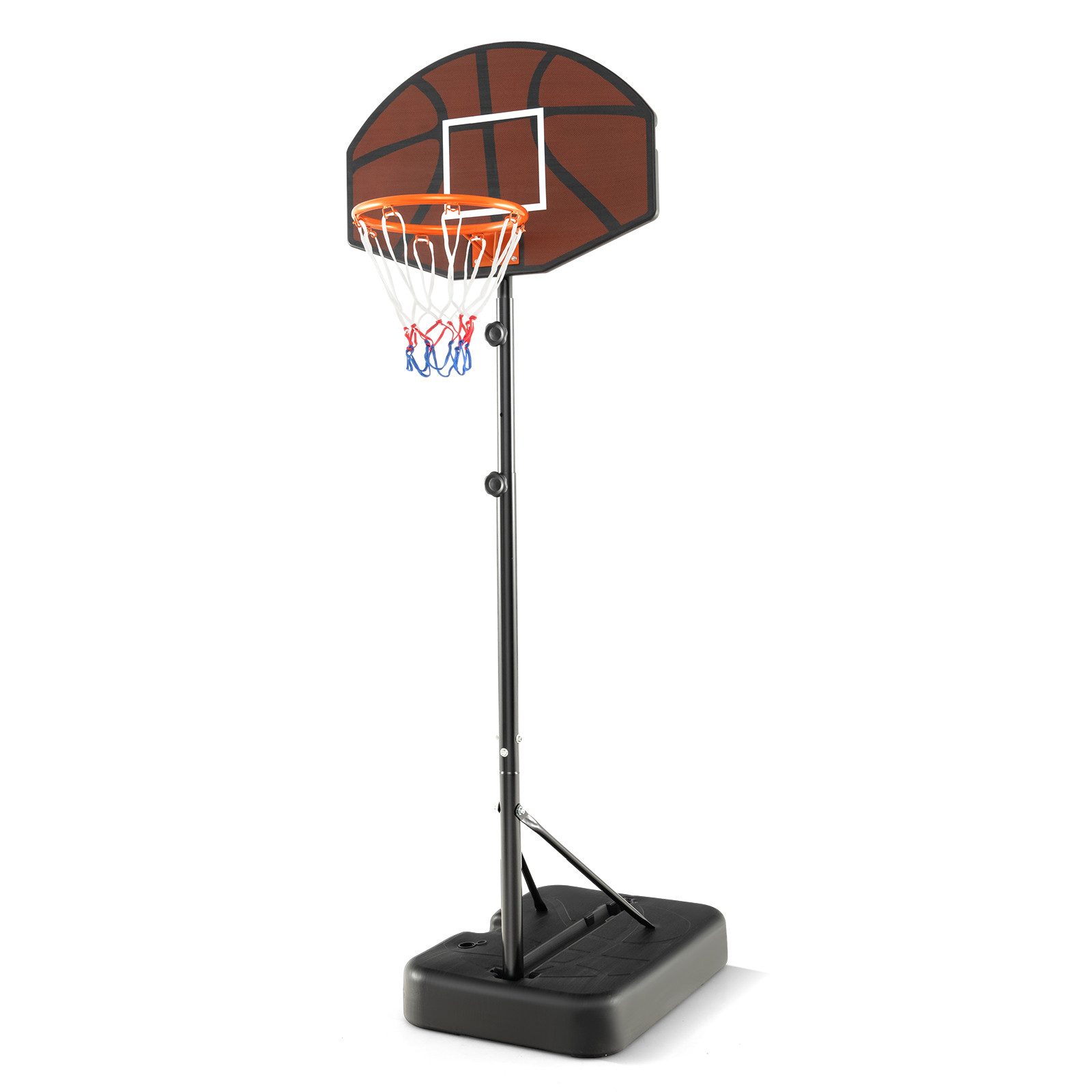 COSTWAY Basketballständer, Basketballkorb 172-200cm höhenverstellbar