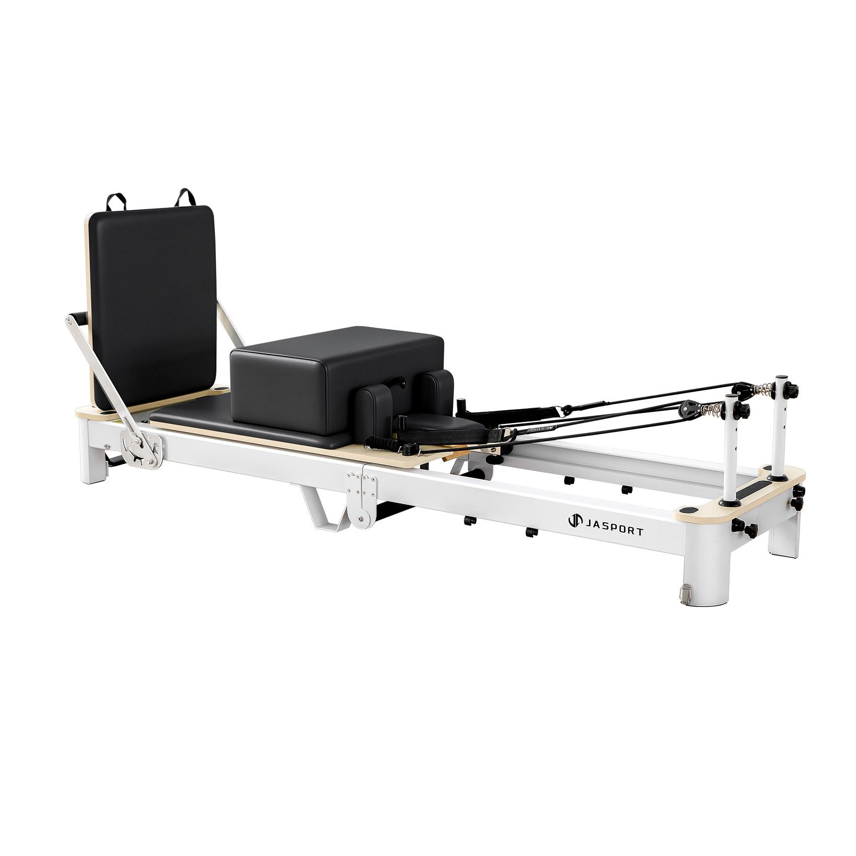 JASPORT Pilates-Reformer P78 aus Aluminiumlegierung, (Pilates Reformer, Sitzpolster, 6 Federn), Klappbares Design mit hochfester Aluminiumkonstruktion