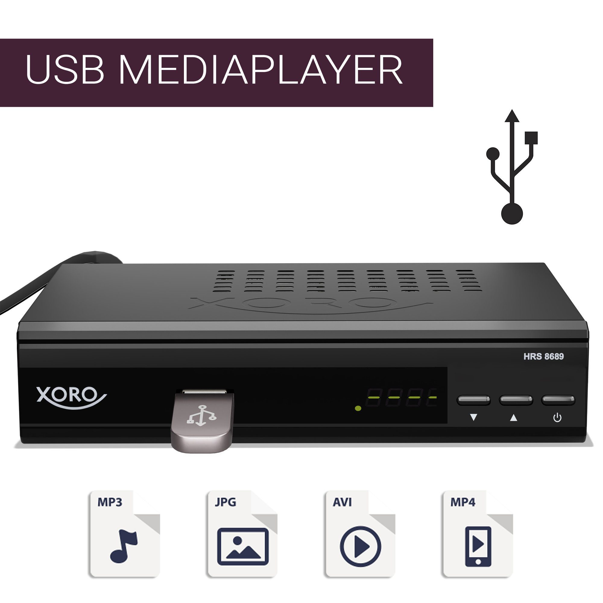 Xoro HRS 8689 mit HD SAT-Receiver Digitaler 19.2 vorprogrammierter Senderliste, ASTRA