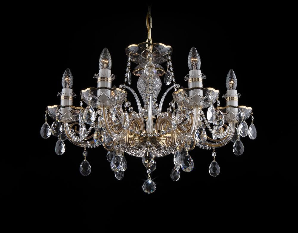 JVmoebel Люстры Kristall Люстры Luster Deckenleuchte Leuchte Bohemia Lampe, Transparent-Amber, Made in Europa