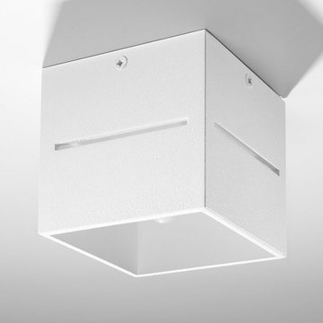 etc-shop LED Einbaustrahler, Leuchtmittel nicht inklusive, Deckenspot eckig weiß Aufbau-Deckenstrahler Aufbauspot Flur, mit