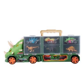 HTI Spielzeug-Transporter Teamsterz Dino Transporter inkl 3 Beast Machines Rennautos, plus 3 Dino-Figuren