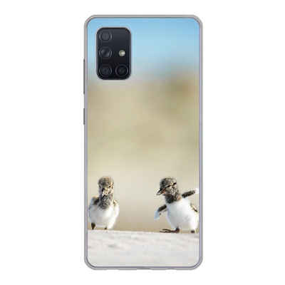 MuchoWow Handyhülle Junge - Sand - Vögel, Handyhülle Samsung Galaxy A51 5G, Smartphone-Bumper, Print, Handy