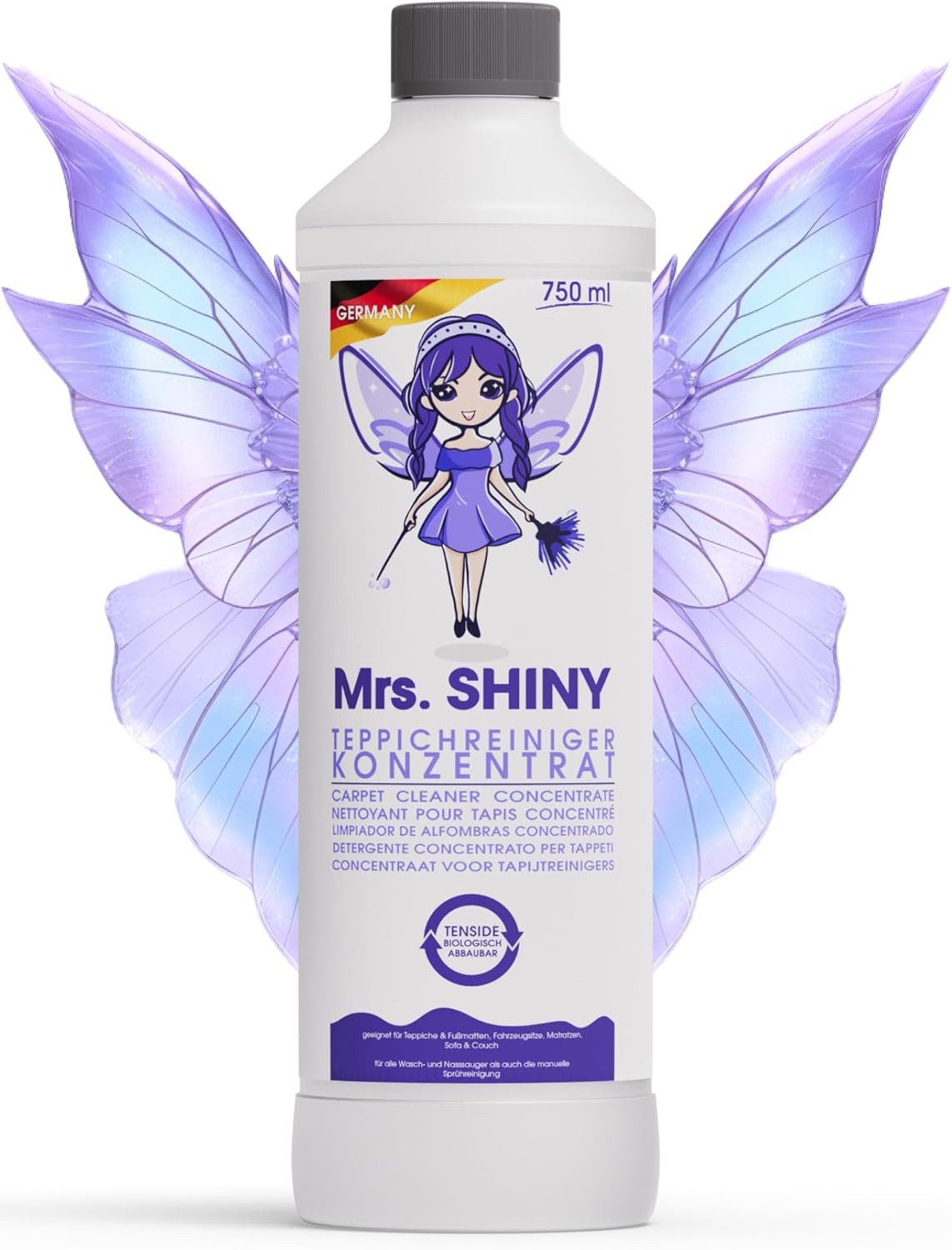 Mrs Shiny MRS. SHINY® Teppichreiniger Konzentrat 1:30, 750ml Teppichreiniger