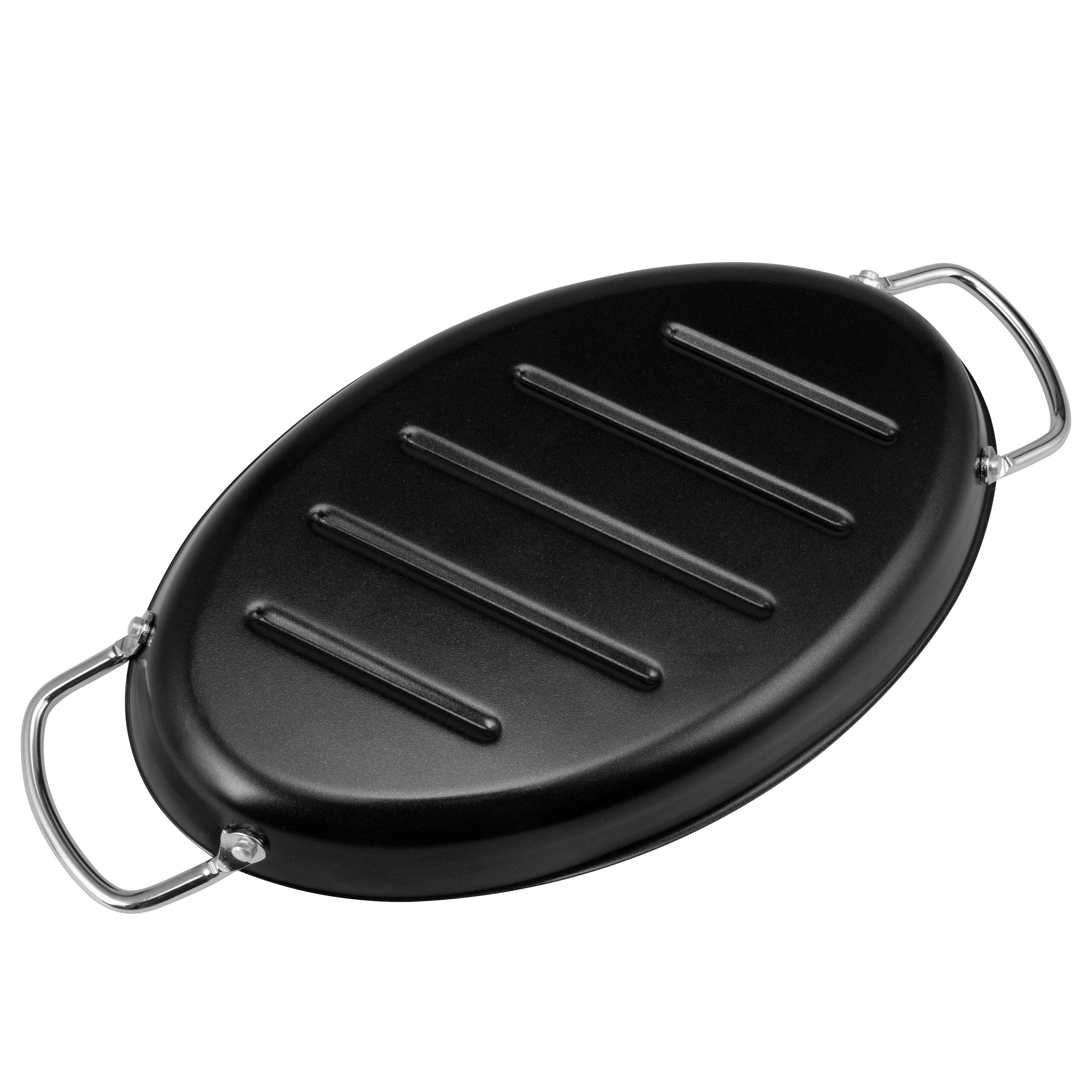 Grillplatte Grillplatte antihaftbeschichtet Fisch-Grillpfanne bremermann oval, bremermann