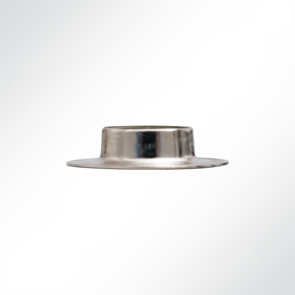 LYSEL® Ösengleiter Ovalöse Messing vernickelt 15x9mm, (1-St), 15 x 9 x 7 mm [L x B x H]