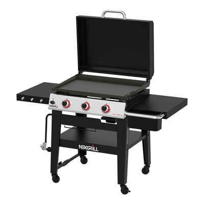 nexgrill Gasgrill Daytona 3B Plancha Grillwagen mit Deckel - 3-Brenner Gas Grillplatte, Griddle 76cm x 53cm, (BxHxT): 152cm x 91cm x 68cm