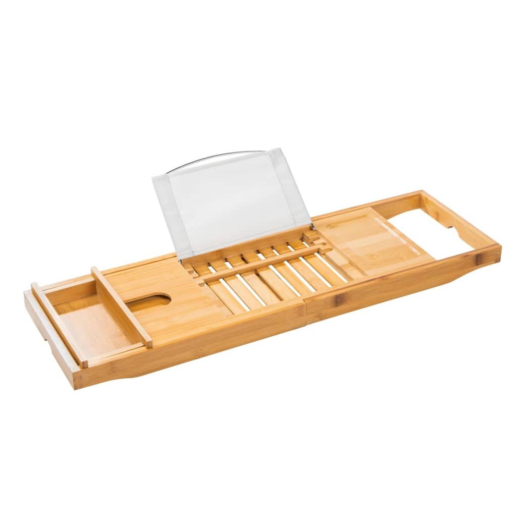 Duschablage Badewannenablage Ausziehbar Bambus (70-105)x22x4 cm