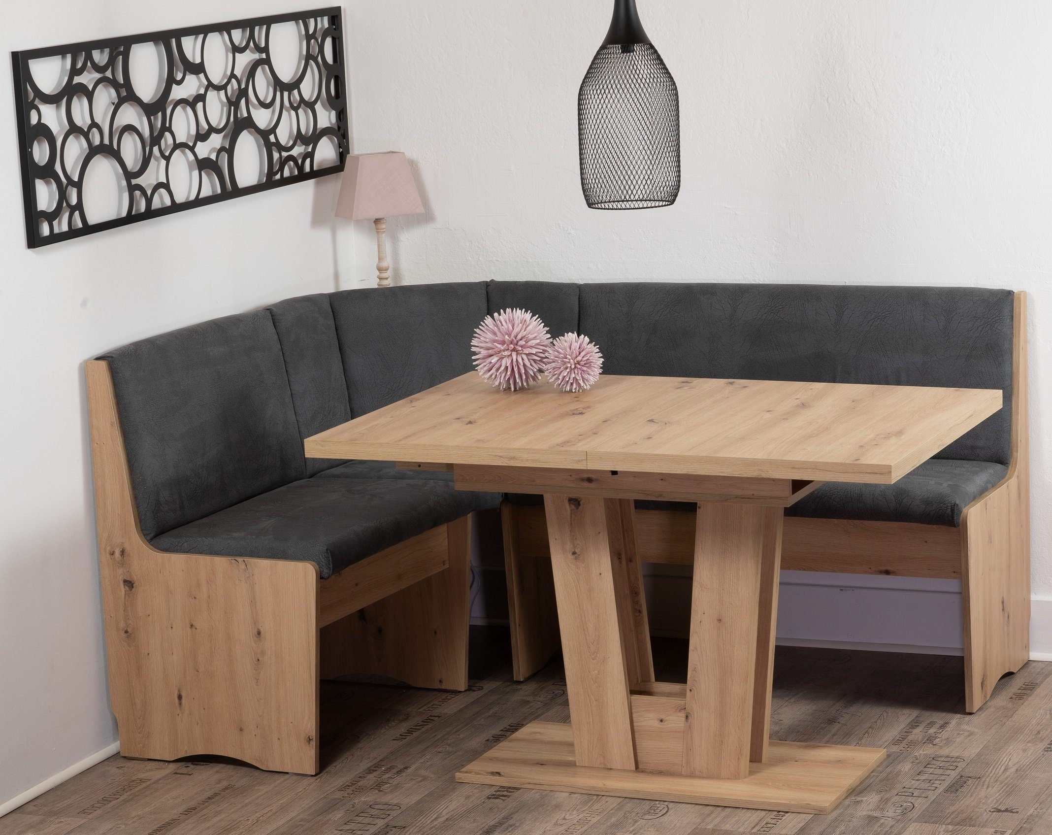 Stolebaenk Eckbankgruppe Duisburg Artisan Titanic Duisburg VE/VA, (Eckbankgruppe, 1 x Eckbank, 1 x Tisch, 2 x Stuhl), Bezüge mit 48.000 Scheuertouren