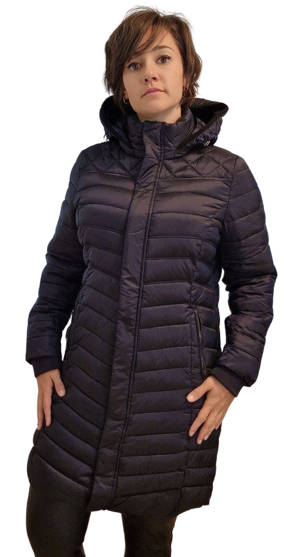 BLUE FLAME Steppmantel 60-321, Blue Flame gesteppter Kurzmantel mit angeschnittener Kapuze angeschnittener Kapuze, weiche Wattierung