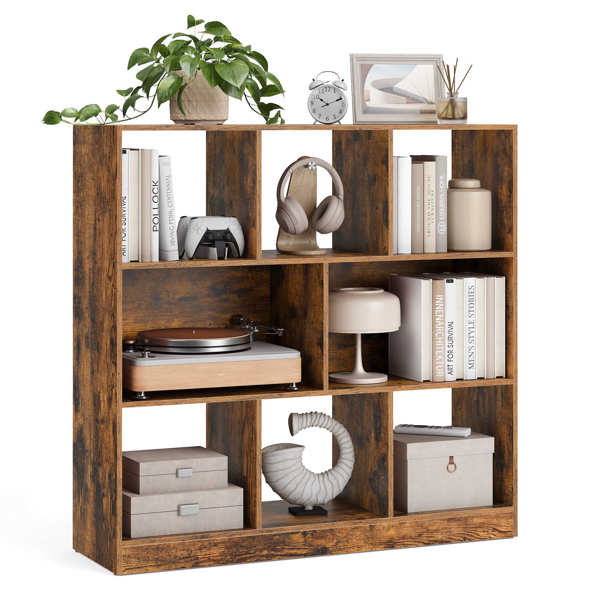 VASAGLE Bücherregal, Regal, Würfelregal, Standregal, 8 offene Fächer günstig online kaufen