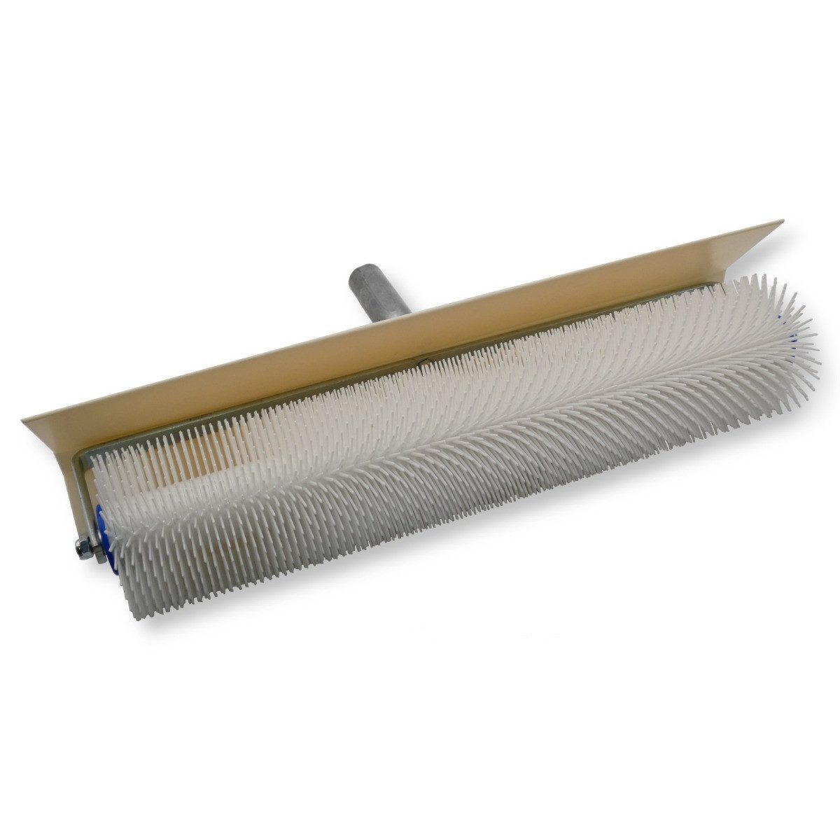 DEWEPRO Bodenlegerkelle Stachelwalze mit Spritzschutz 500mm breit, Stachellänge 31mm