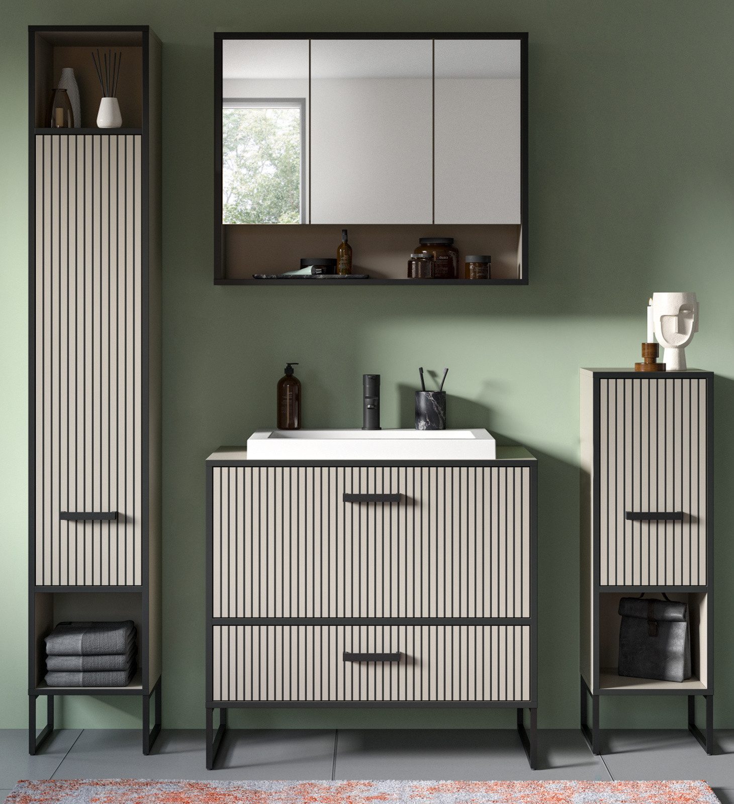 Inn.Furn Badmöbel-Set Scana, (Badezimmer in Sand günstig online kaufen