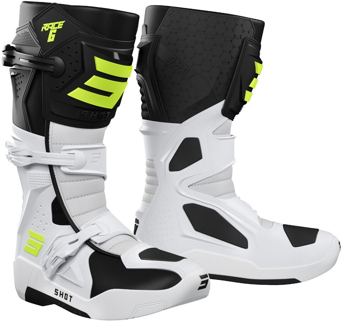 Shot Race 6 Motocross Stiefel Motorradstiefel Atmungsaktiv