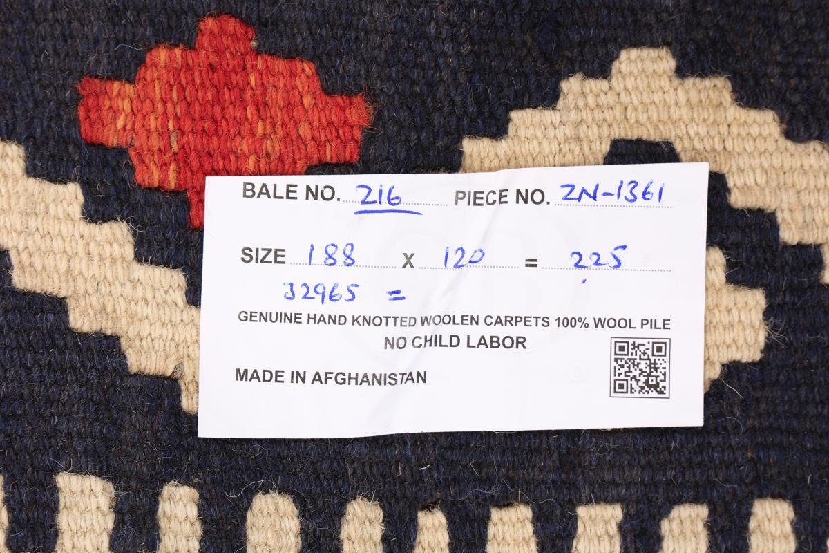 120x188 Orientteppich Kelim Moderner Nain Afghan Höhe: Orientteppich, 3 mm Trading, Heritage Handgewebter rechteckig,