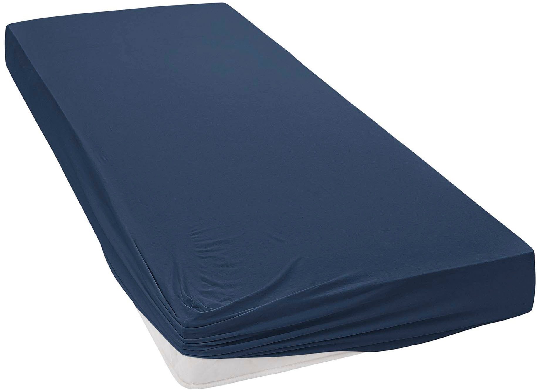 Janine Spannbettlaken ELASTIC 5002 Jersey Bettlaken mit Elasthan, 190 g/m², Jersey-Elasthan, Gummizug: rundum, (1 Stück), für Matratzen bis 35 cm Höhe, 95% Baum – Bild 2 von 5