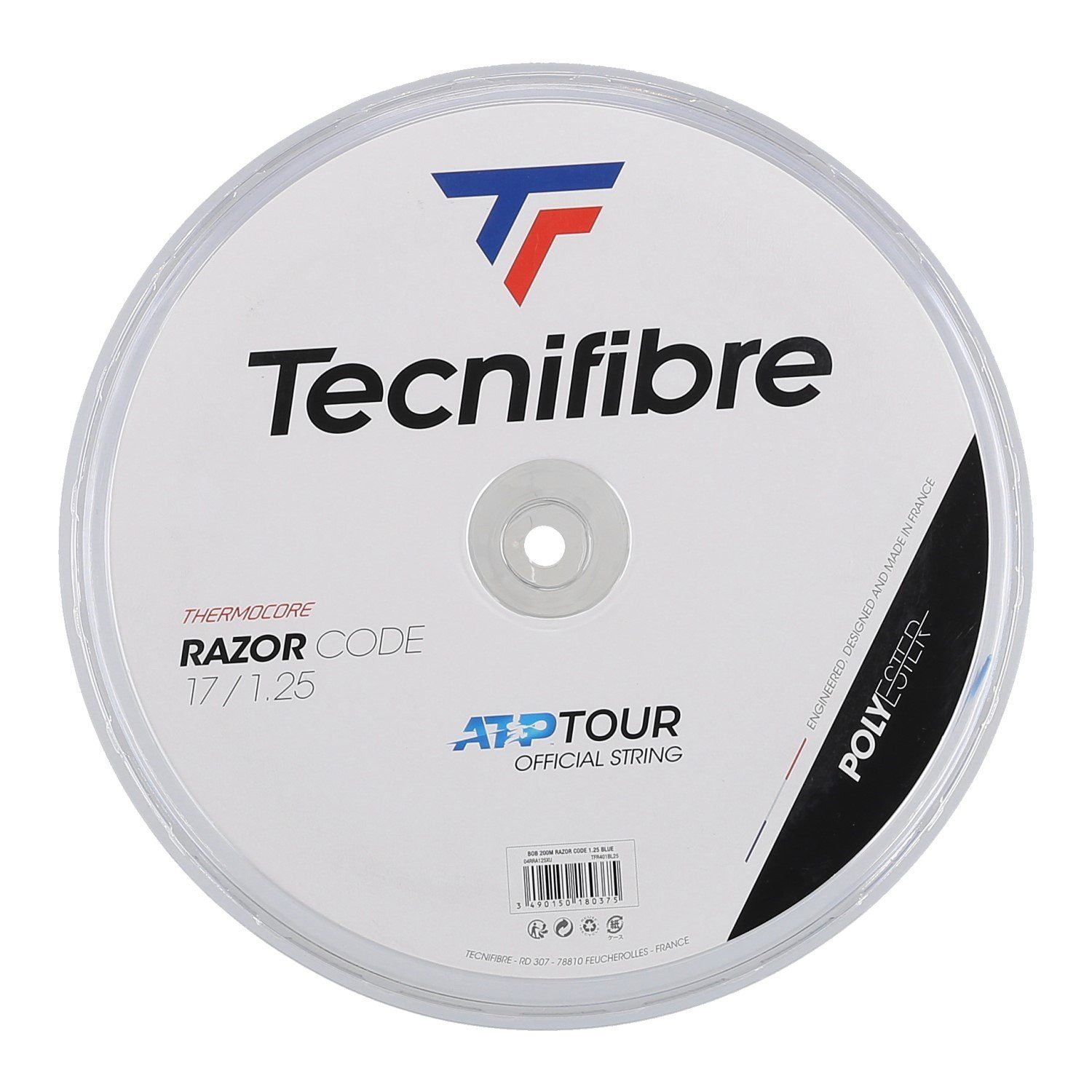 Tennissaite Razor Code (Haltbarkeit+Spin) blau 200m Rolle