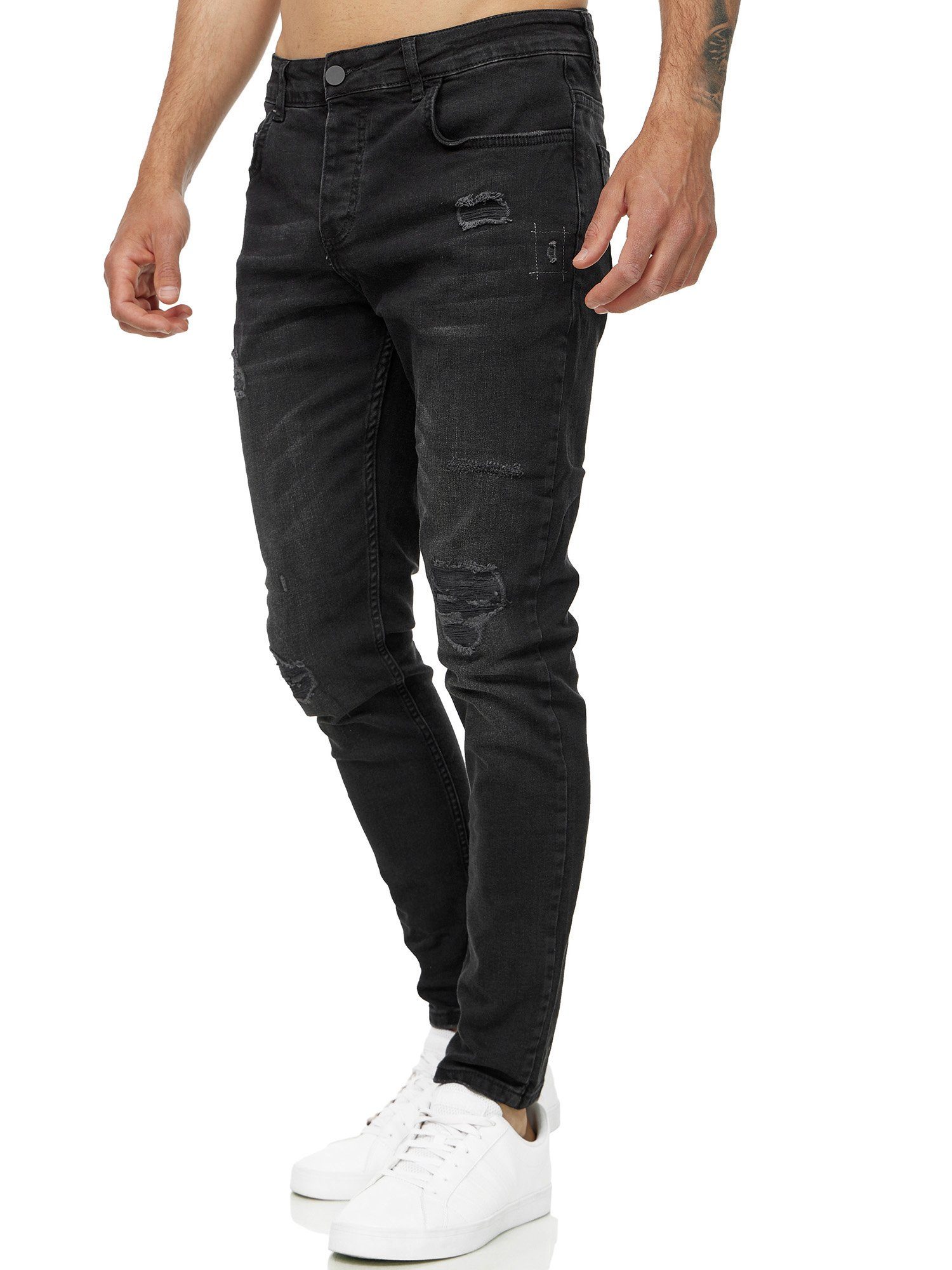 Stretch & im Tazzio mit Destroyed-Look Skinny-fit-Jeans A107 Elasthan