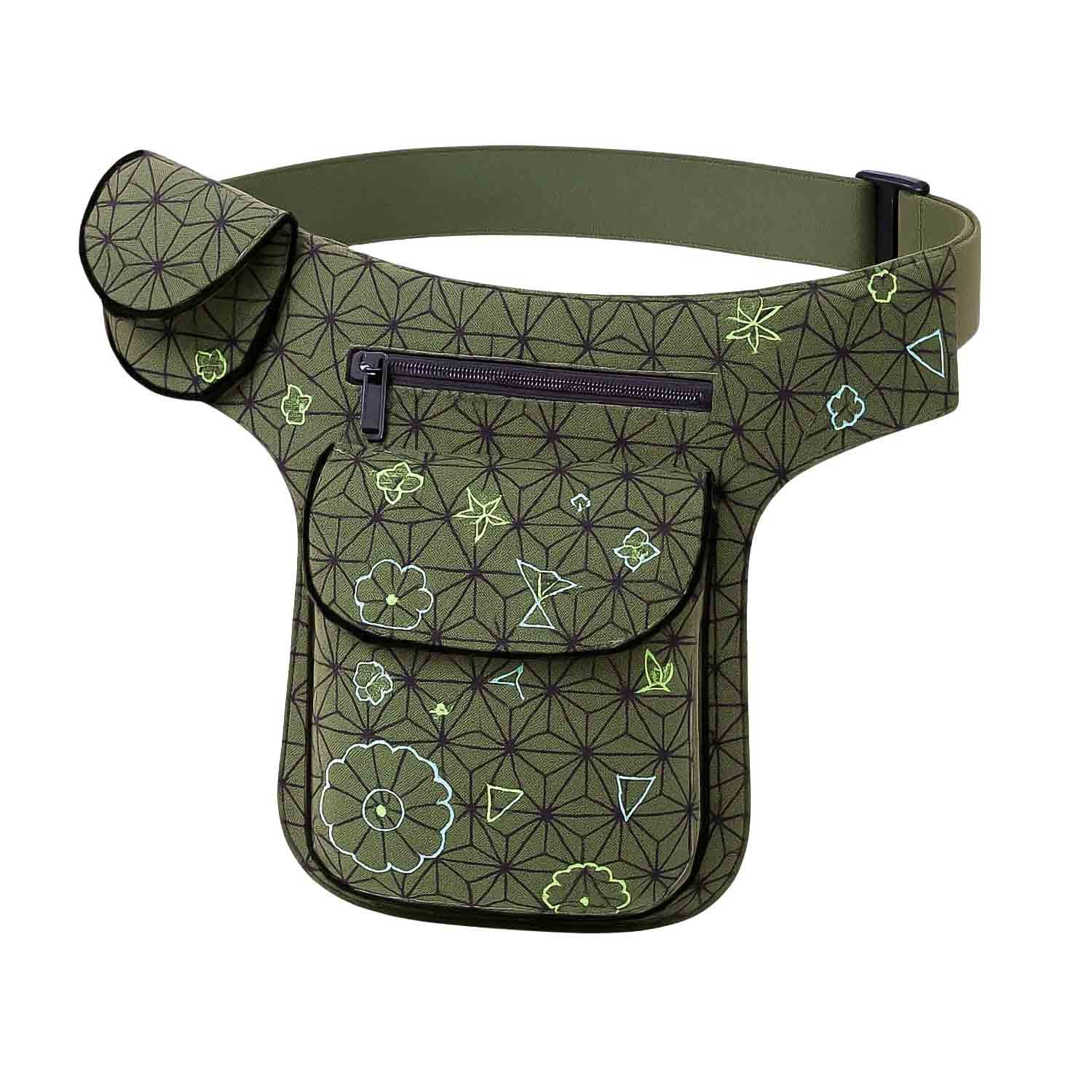 KUNST UND MAGIE Bauchtasche Hüft/Bauchtasche Gürteltasche Crossbody Tasche Festival Schultertasche