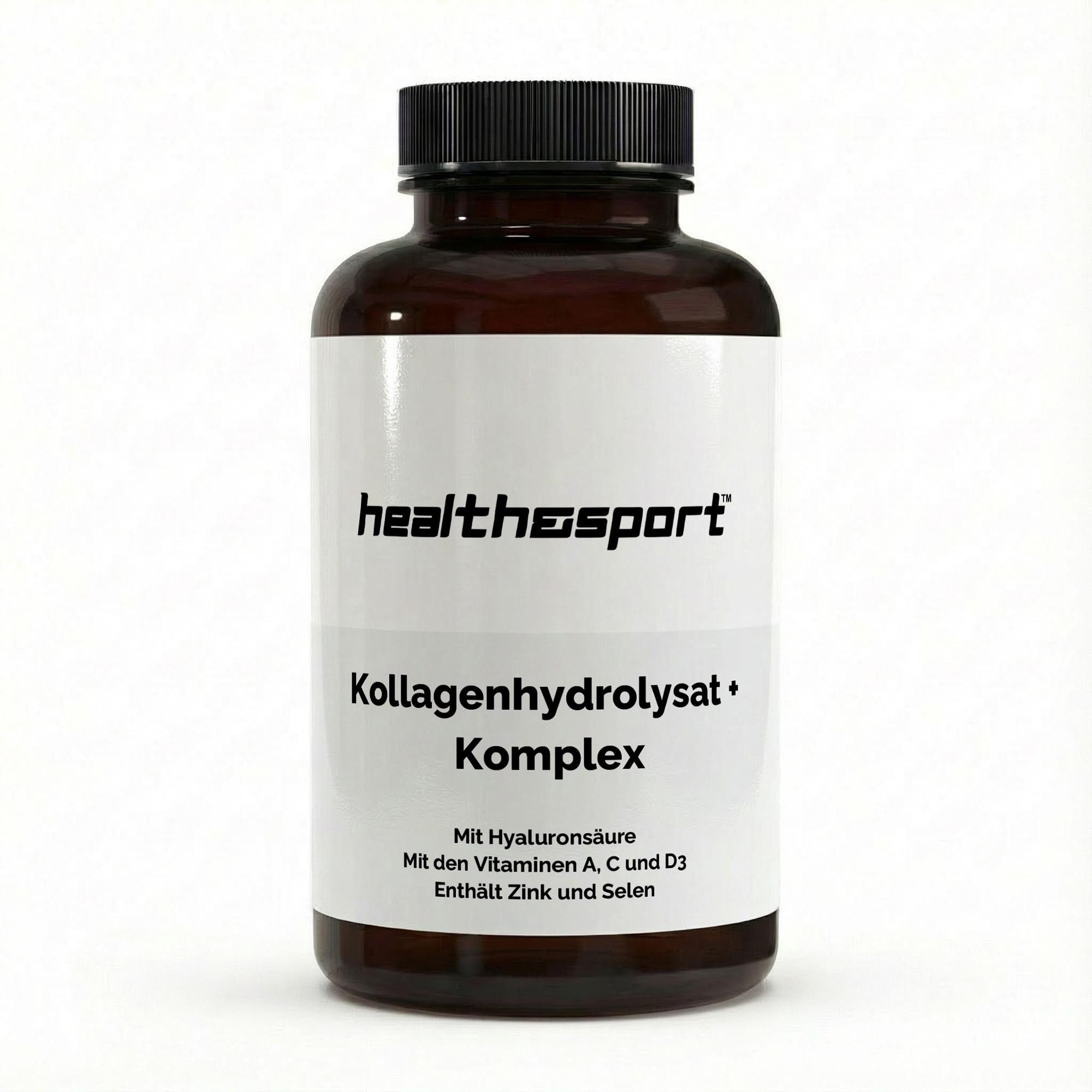health&sport Kollagenhydrolysat PLUS - 180 Stück Kapseln, 180 St., 145.4 g, Mit Kollagenhydrolysat in praktischer Kapselform