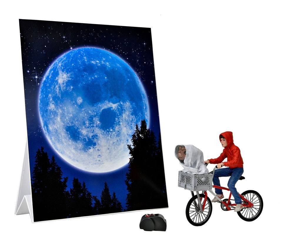 NECA Actionfigur E.T. - Der Außerirdische Elliott & E.T. on Bicycle 13 cm