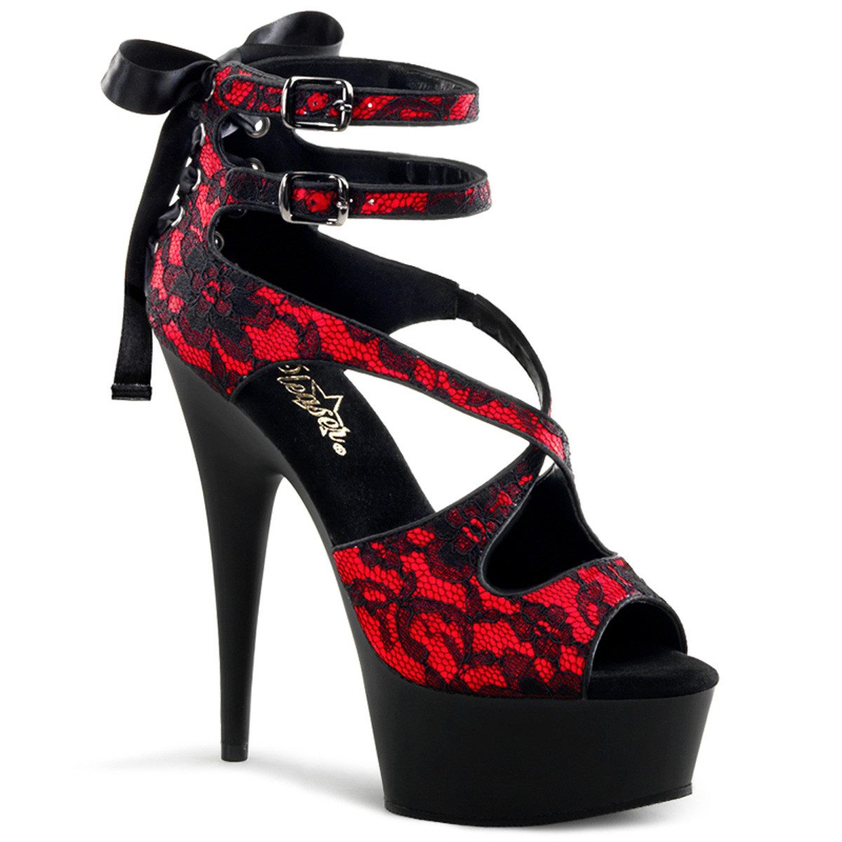 Sale DELIGHT-678LC Pleaser High-Heels Plateausandaletten Korsettstyle High-Heel-Stiefel