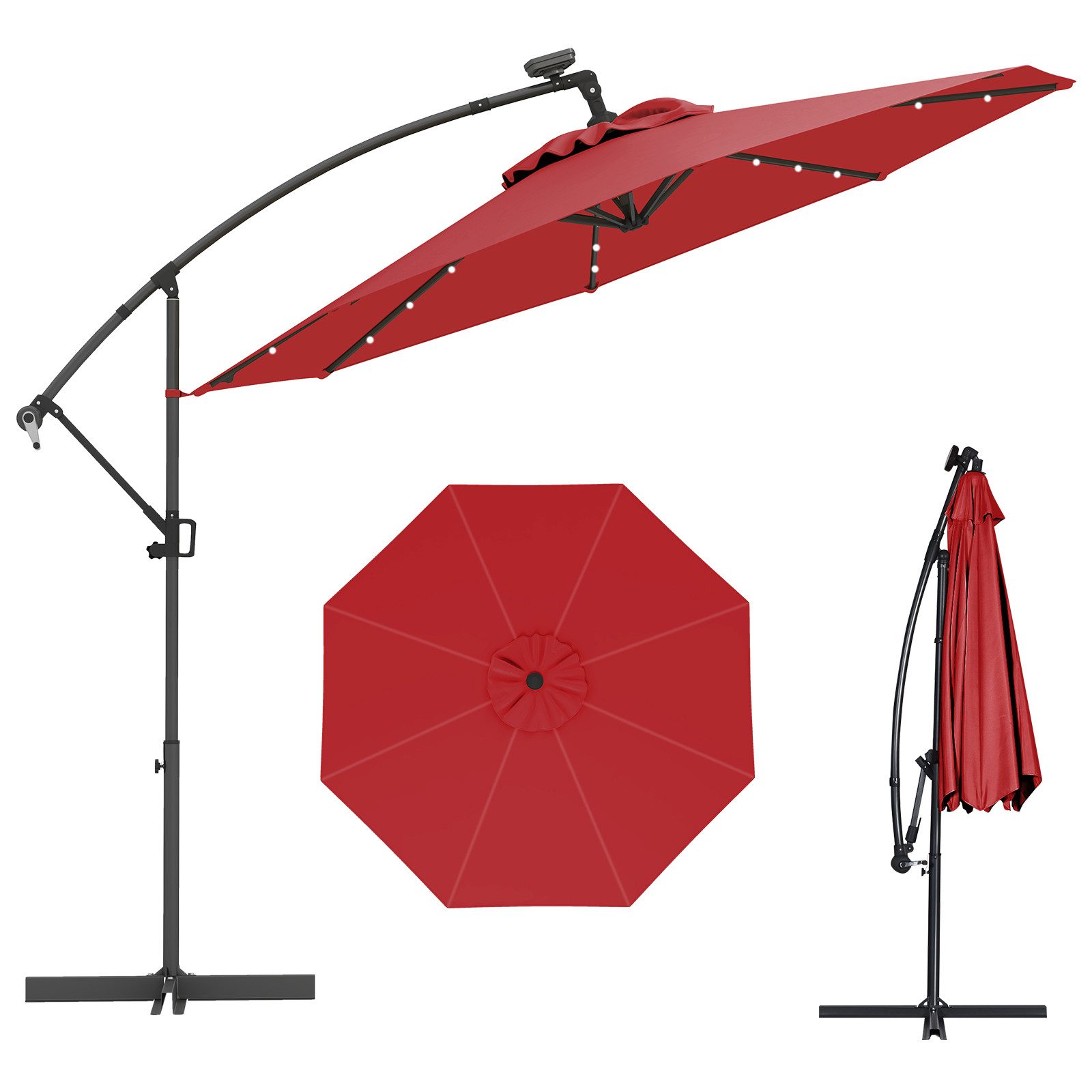 COSTWAY Sonnenschirm, LxB: 300,00x300,00 cm, mit günstig online kaufen