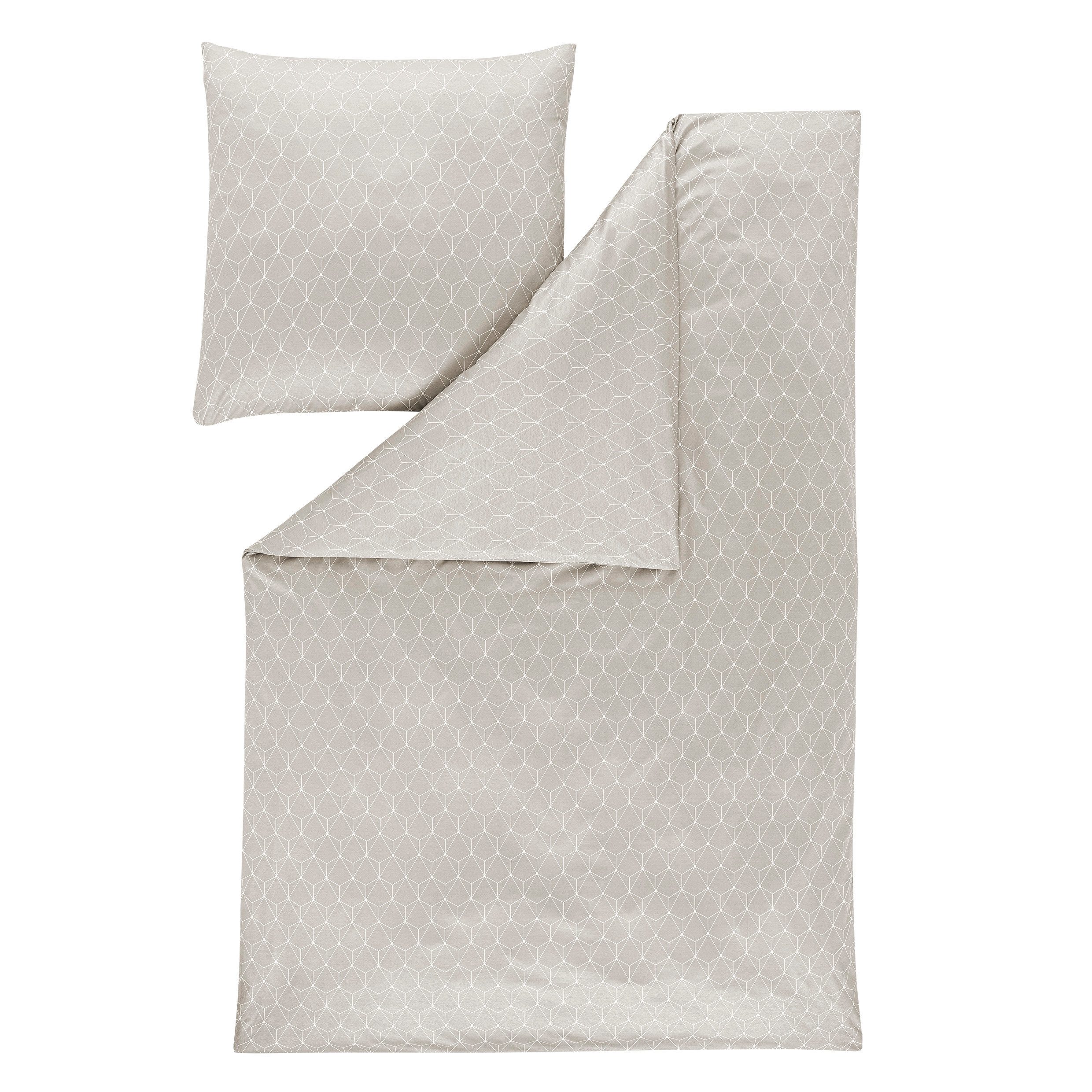 Estella Bettwäsche Tizian kiesel 135x200, 80x80 günstig online kaufen