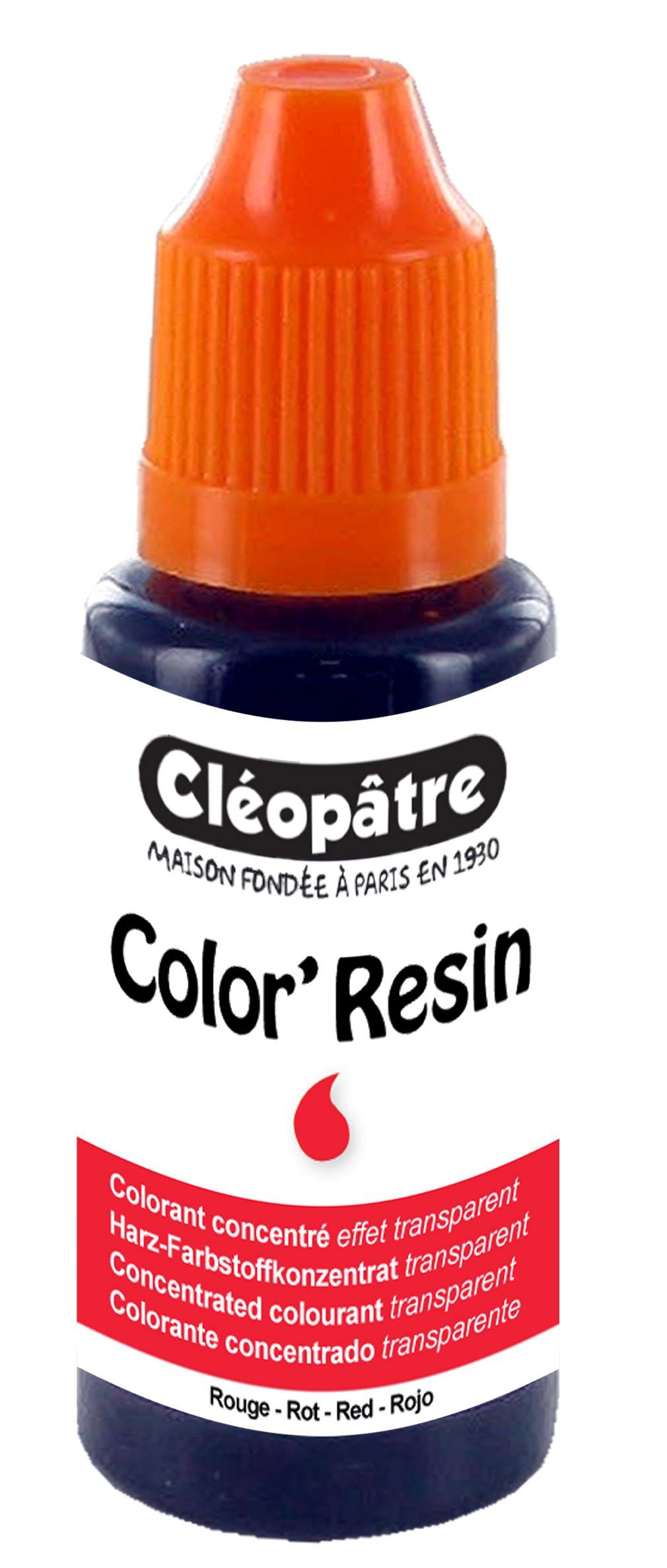 Cléopâtre Effekt-Zusatz 15ml, transparent Harzfarbe, Rot